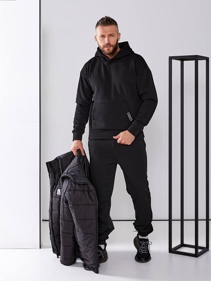 Чоловічий спортивний костюм трійка колір чорний р.XL 448009 | Зображення 2