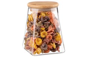 Банка для хранения Ardesto Fresh, конус, 740 мл, стекло, бамбук (AR1374BLC)