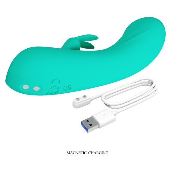 Вібратор-кролик PRETTY LOVE DJ Stick бірюзовий, 12.7 х 2.7 см Sex Aura | Зображення 6