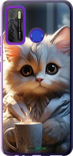 Чохол на Tecno Camon 15 Білий кіт "5646u-2405-2448"