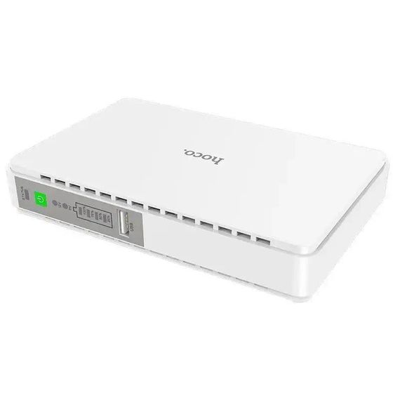 Джерело безперебійного живлення Hoco DB25 Plus Smart Mini UPS для роутерів 5V/9V/12V 10000 mAh White | Зображення 1