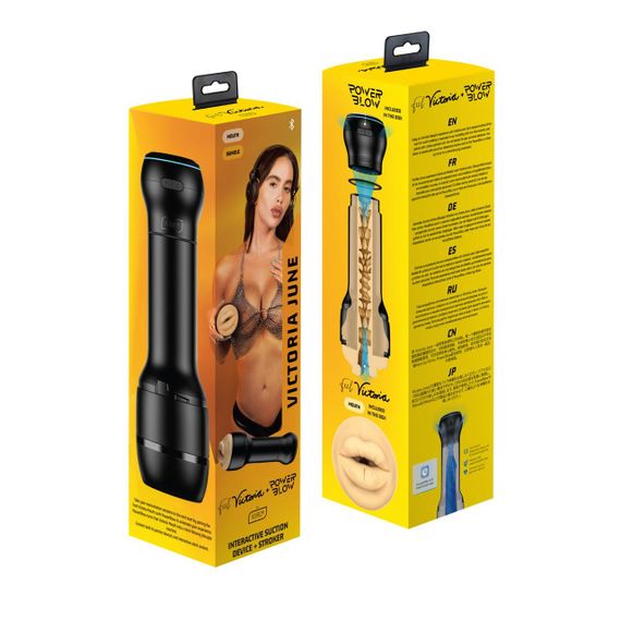 Мастурбатор-ротик Kiiroo FeelVictoria Mouth зі всмоктувальною інтерактивною насадкою PowerBlow Combo Sex Aura | Зображення 6