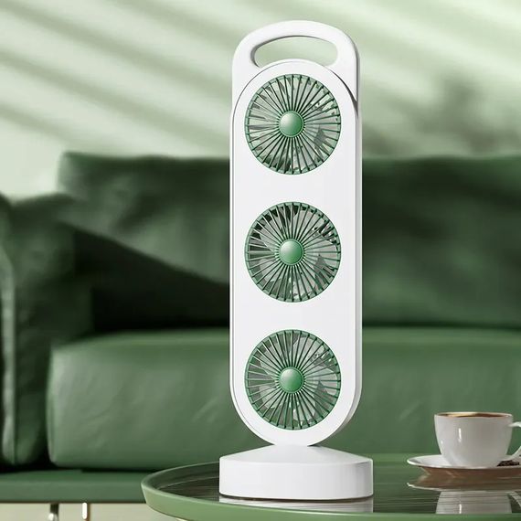 Трехголовочный вентилятор USB Перезаряжаемый XPRO Three head fan (45899-_250) | Зображення 2