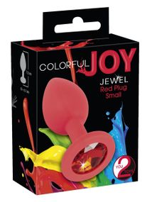 Анальная пробка - Colorful Joy Jewel Red Plug Small sexstyle