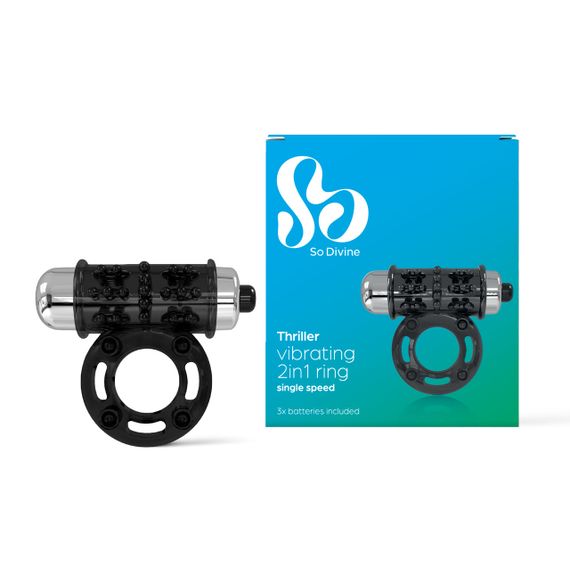 Ерекційне кільце з віброкулею Thriller 2 in 1, So Divine (Велика Британія) Sex Aura | Зображення 4