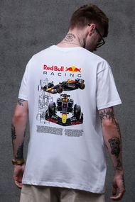 Оверсайз футболка Without з принтом Redbull White