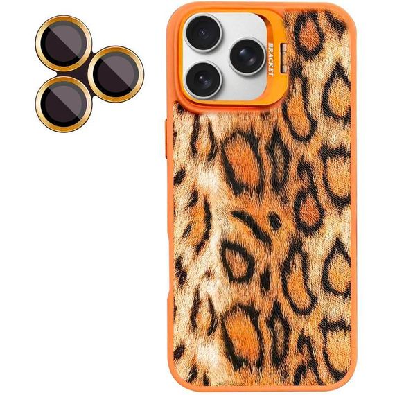 Чохол TPU+PC Wild Leopard with MagSafe and Lens для Apple iPhone 16 Pro Max (6.9") Orange | Зображення 2