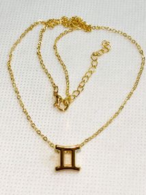 Колье Primo с подвеской знак зодиака Gemini (Близнецы) - Gold