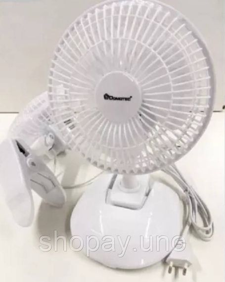 Настільний вентилятор + прищіпка MS 1623 Fan 2 in 1 Вентилятор побутовий 2 швидкості | Зображення 1