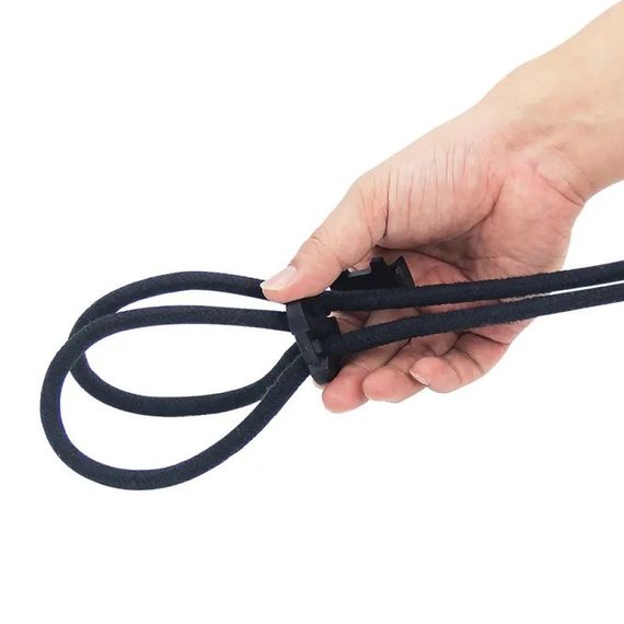 Набір мотузок на застібках, наручники та поножі Romfun з нашийником, чорний sexstyle | Зображення 2