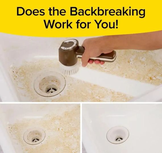 Бездротова електрична щітка для прибирання та миття посуду з 5 змінними насадками, USB заряджання | Зображення 3