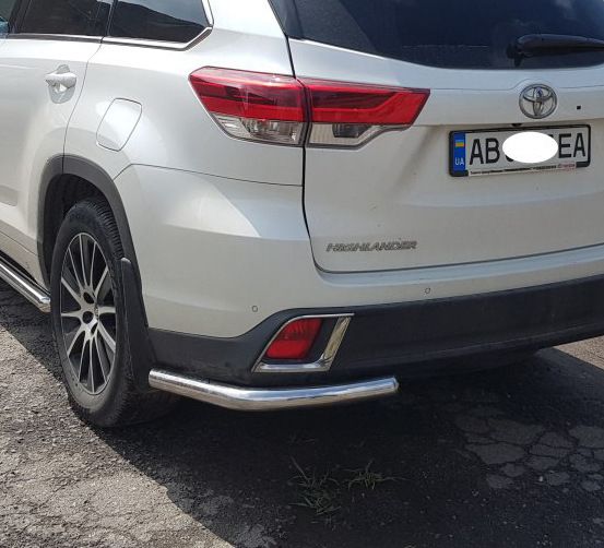 Задние уголки (2 шт, нерж) для Toyota Highlander 2014-2019 гг | Зображення 1