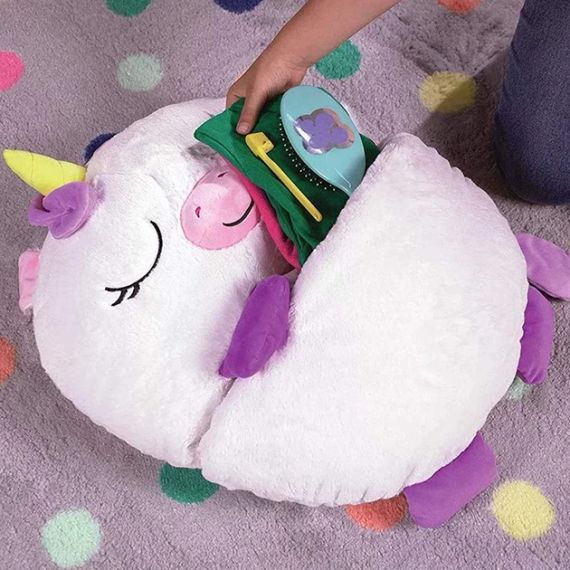 Детский спальный мешок-плюшевая игрушка подушка Единорог Baby sleeping bag Size S WHITE 3в1 теплый | Зображення 6