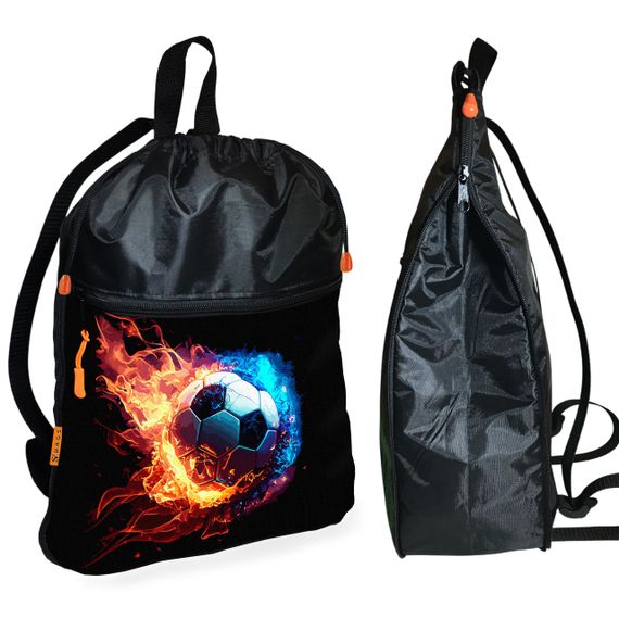 Рюкзак-мешок для школы с футбольным мячом детская сумка для обуви и спортивной одежды (01464)