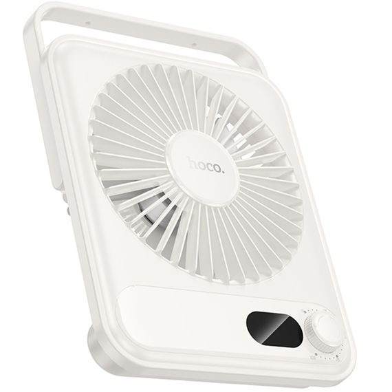 Портативний вентилятор Hoco HX607 handheld folding fan 2000 mAh White | Зображення 1