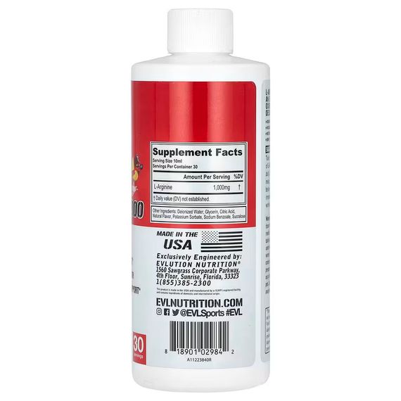 Амінокислота Evlution Nutrition L-Arginine 1000 300 мл Fruit Punch | Зображення 1