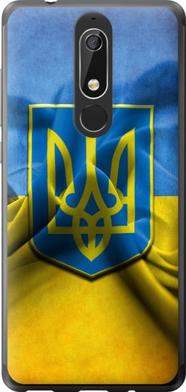 Чехол на Nokia 5.1 Флаг и герб Украины 1 "375u-1529-17620"