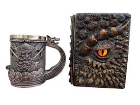 Подарунковий набір Кухоль 3D Корабель Вікінгів і Блокнот 3D «Жар Серця Дракона»