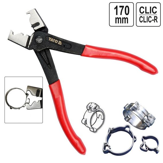 Щипцы для установки ленточных хомутов CLIC CLIC-R YATO YT-06475 | Зображення 1