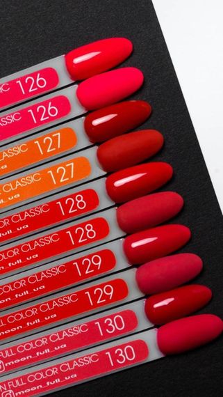 Гель-лак Moon Full №127 червоно-помаранчевий темний 8мл | Зображення 1