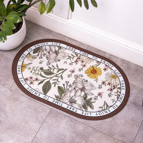 Килимок діатомітовий Floral Oval 58*38 см універсальний овальний HP-42-50 | Зображення 3