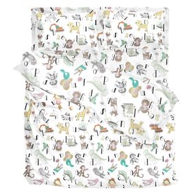 Комплект постельного белья в кроватку SoundSleep Happe Dream бязь детский 112х147 см белый с принтом (2800004569842)