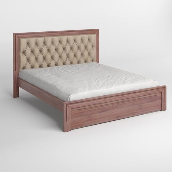 Односпальне дерев&#039;яне ліжко Mebigrand Торонто Т3 Горіх лісовий/Аляска 23 (бежевий) 90х200 см (MBG-7769) | Зображення 1