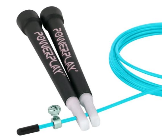 Скакалка швидкісна PowerPlay 4202 Ultra Speed Rope Бірюзова 2,9 м (PP_4202_Cyan) | Зображення 3