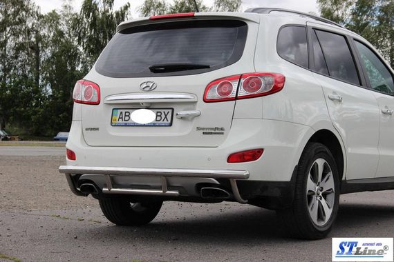 Задня дуга AK002-2 (нерж.) для Hyundai Santa Fe 2 2006-2012рр | Зображення 1
