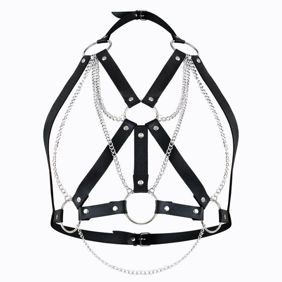 Портупея жіноча Art of Sex - Aiden Leather harness, Чорна, XS-M