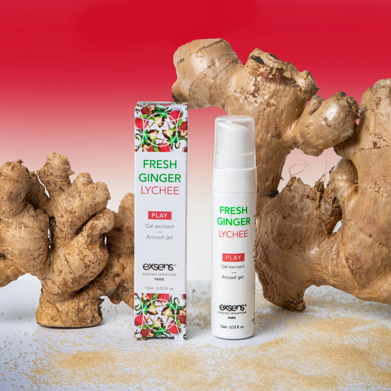 Стимулювальний гель EXSENS Kissable Fresh Ginger Litchi 15мл, можна для поцілунків, охолоджувальний | Зображення 3