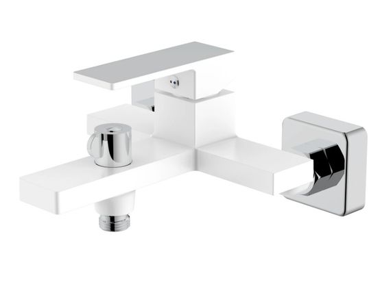 Змішувач для ванни Qtap Gemini QTGEM259CRW45683 Chrome/White