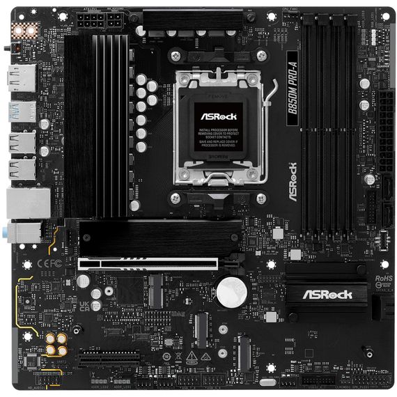 ASRock B850M Pro-A (AM5/B850, 4*DDR5, PCIex16, HDMI/DP, 4xSATA,3xM.2, 2.5GLan, mATX) | Зображення 2