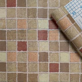 Самоклеющаяся пленка 0,45х10м х 0,07мм Красная мозаика SW-00000832