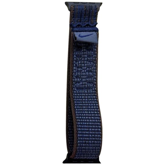Ремінець Nike Sport Loop для Apple Watch 38/40/41/42mm(ser.10) Black / Blue | Зображення 1
