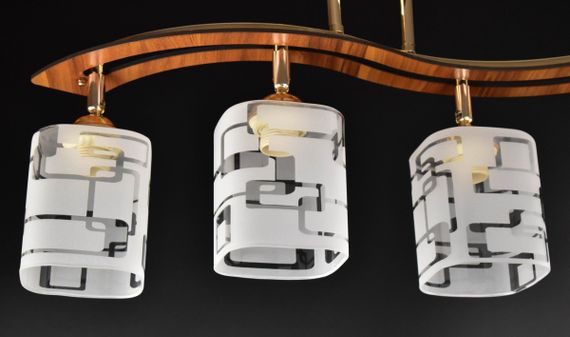 Люстра стельова на 4 лампочки 25306 Золото 31х15х70 см. | Зображення 2