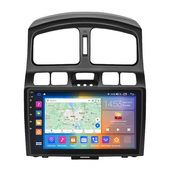 Штатна магнітола Lesko для Hyundai Santa Fe I 2000-2012 екран 9" 2/32Gb CarPlay 4G Wi-Fi GPS Prime