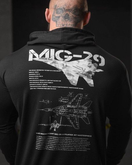 Худі maklin mig -29 black НП4949 | Зображення 1