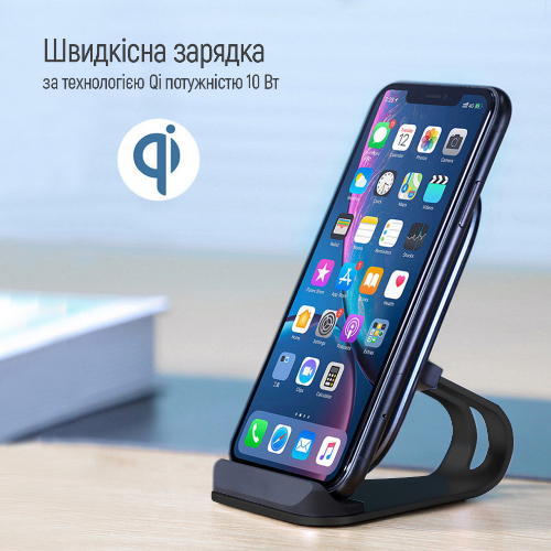 Зарядний пристрій бездротовий універсальний чорний CW-CHW31Q-BK ColorWay | Зображення 8
