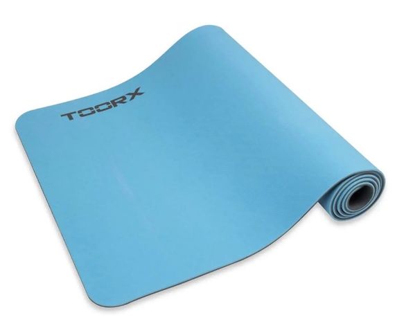 Килимок спортивний Toorx Yoga Professional TPE 183 х 60 х 0,6 см для йоги та фітнесу Azzurro/Antracite (MAT-183) | Зображення 6