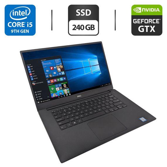 Мобильная рабочая станция Dell XPS 15 7590 / 15.6" (1920x1080) IPS / Intel Core i5-9300H (4 (8) ядра по 2.4 - 4.1 GHz) / 16 GB DDR4 / 240 GB SSD / nVidia GeForce GTX 1650, 4 GB GDDR6, 128-bit / WebCam б/у