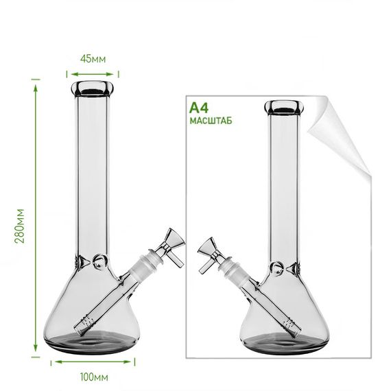 Скляна Трубка Classic Bong Black | Зображення 1