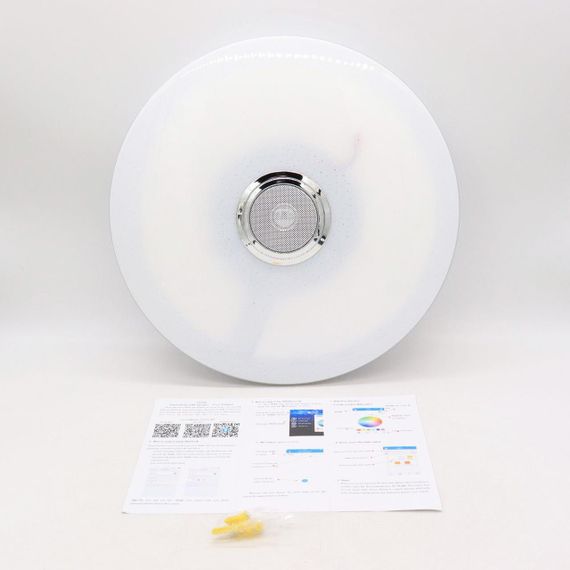 Стельовий RGB світильник (38см) з Bluetooth колонкою та пультом, 60W / Світлодіодна люстра | Зображення 9