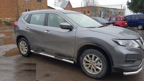 Боковые трубы (2 шт, нерж) для Nissan X-trail T32/Rogue 2014-2021 гг | Зображення 2