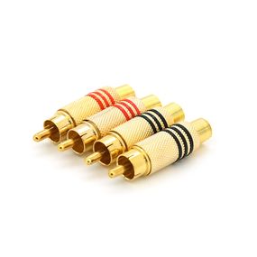 Роз. RCA с пружиной латунь,4шт в комплекте,цена за комплект,2*Black,2*Red