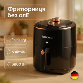 Аерофритюрница Rainberg RB-2242 на 6 л 3800 Вт, Электрическая фритюрница с защитой от перегрева ZB-59
