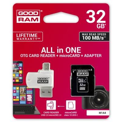 Карта памяти Goodram 32GB microSDHC class 10 UHS-I (M1A4-0320R12) | Зображення 1