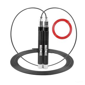 Скакалка швидкісна на підшипниках алюмінієва Мадмакс MFA-286 Speed jump rope Black