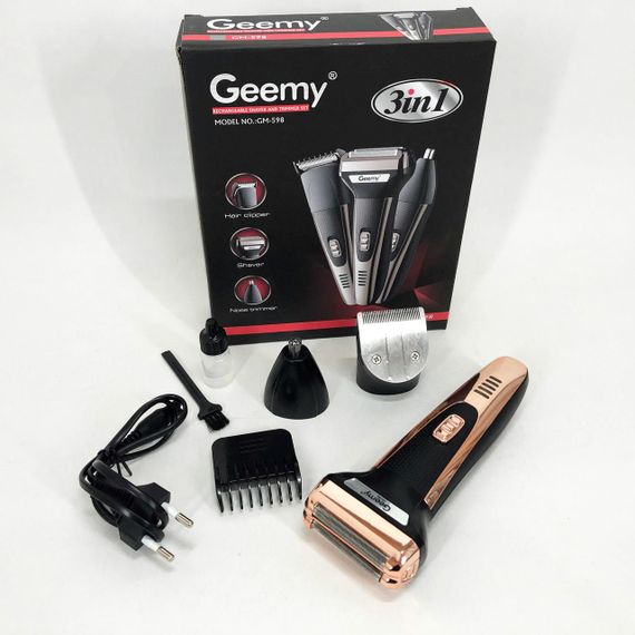 Электрическая бритва со встроенным аккумулятором GEMEI GM-598, Мужская аккумуляторная електро бритва ED-31 | Зображення 7