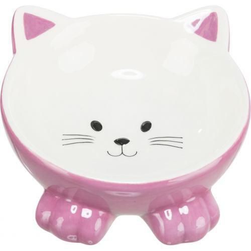 Миска Trixie Котик для кішок, ергономічна, керамічна, 14 см, 150 мл